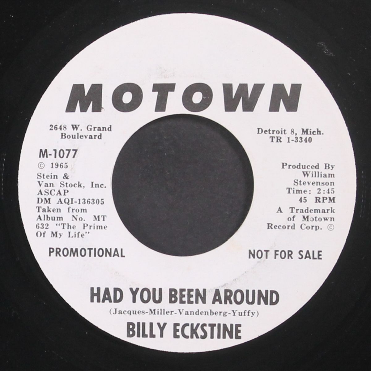 had you been around / same by BILLY ECKSTINE
