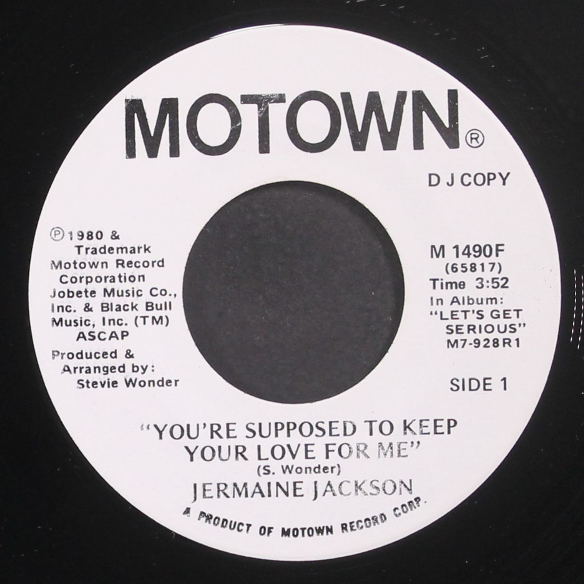 you're supposed to keep your love for me / same by JERMAINE JACKSON