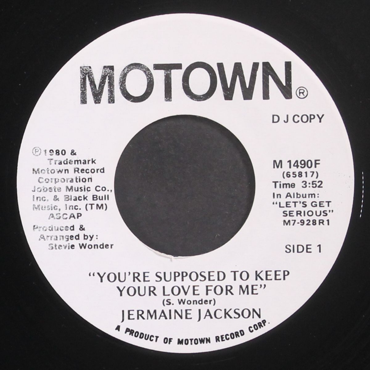 you're supposed to keep your love for me / same by JERMAINE JACKSON