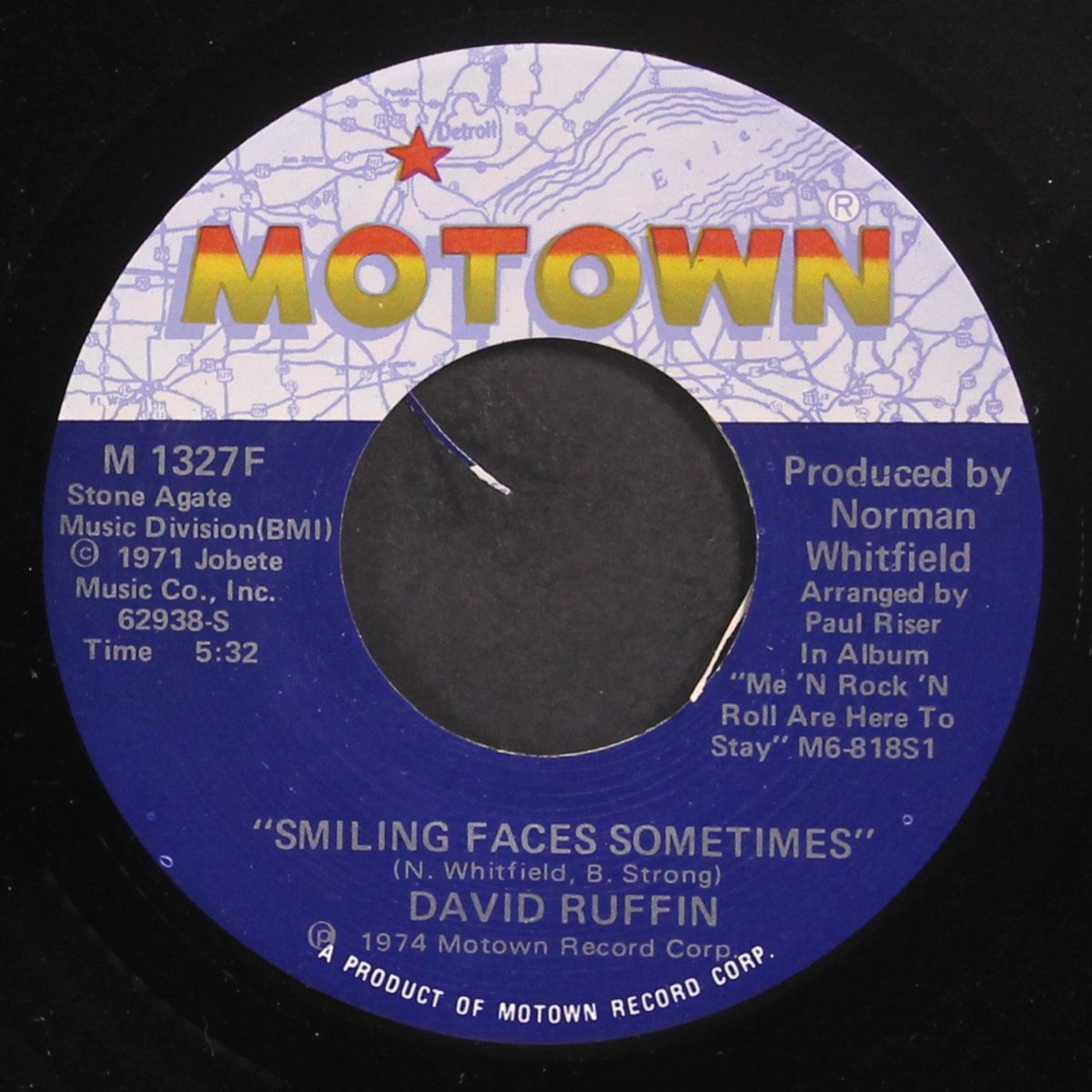 me and rock & roll / smiling faces by DAVID RUFFIN