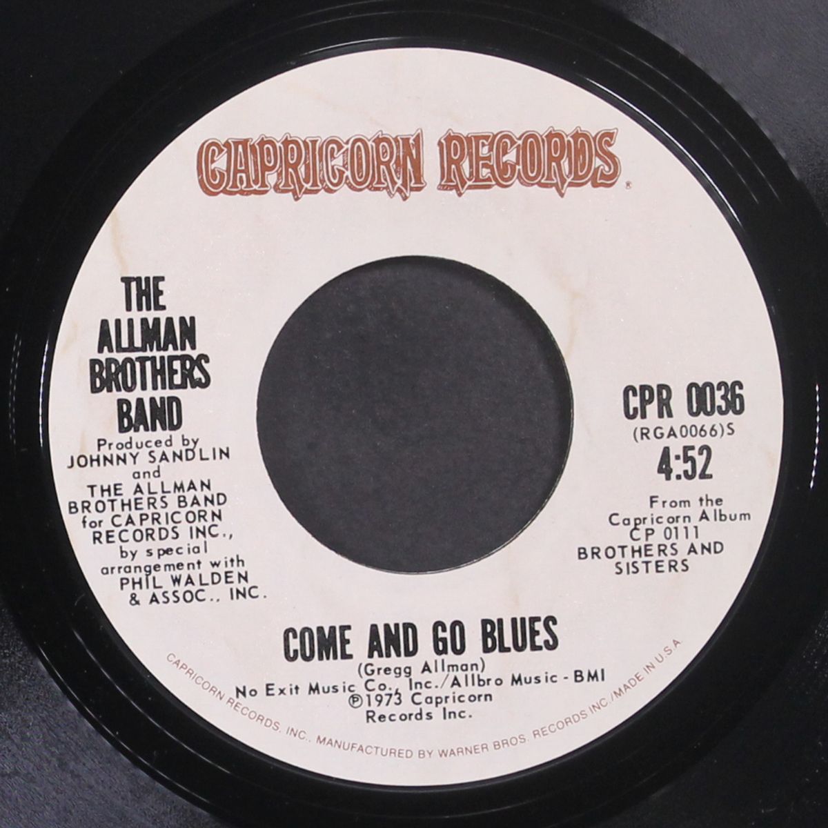 jessica (edit) / come and go blues by ALLMAN BROTHERS BAND