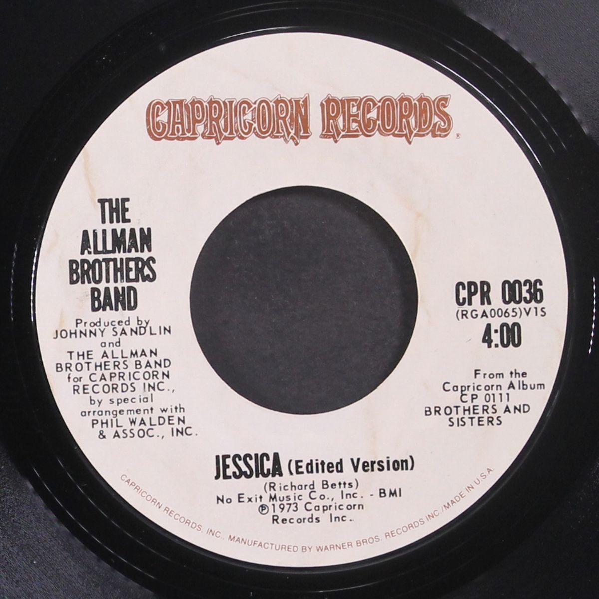 jessica (edit) / come and go blues by ALLMAN BROTHERS BAND