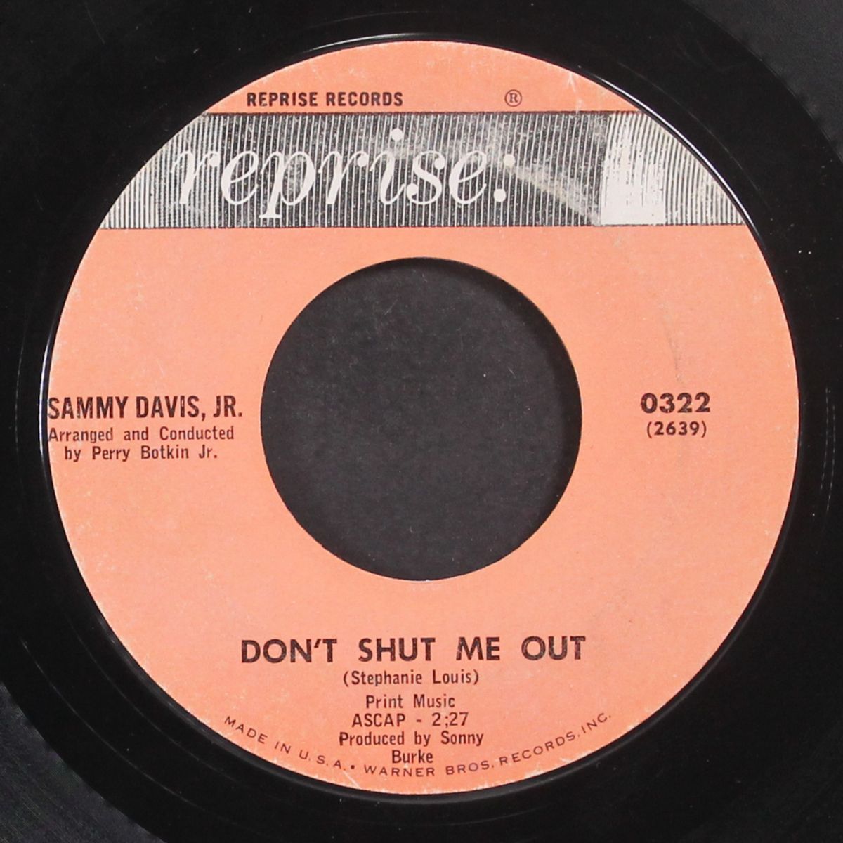 don't shut me out / the disorderly orderly by SAMMY DAVIS, JR.