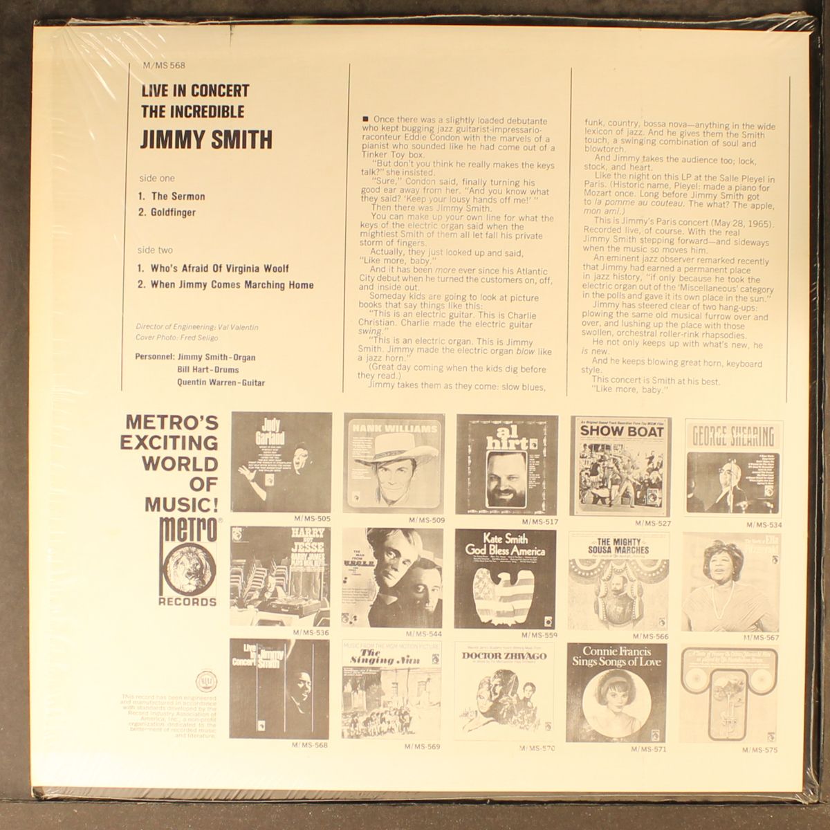live in concert - the incredible jimmy smith by JIMMY SMITH