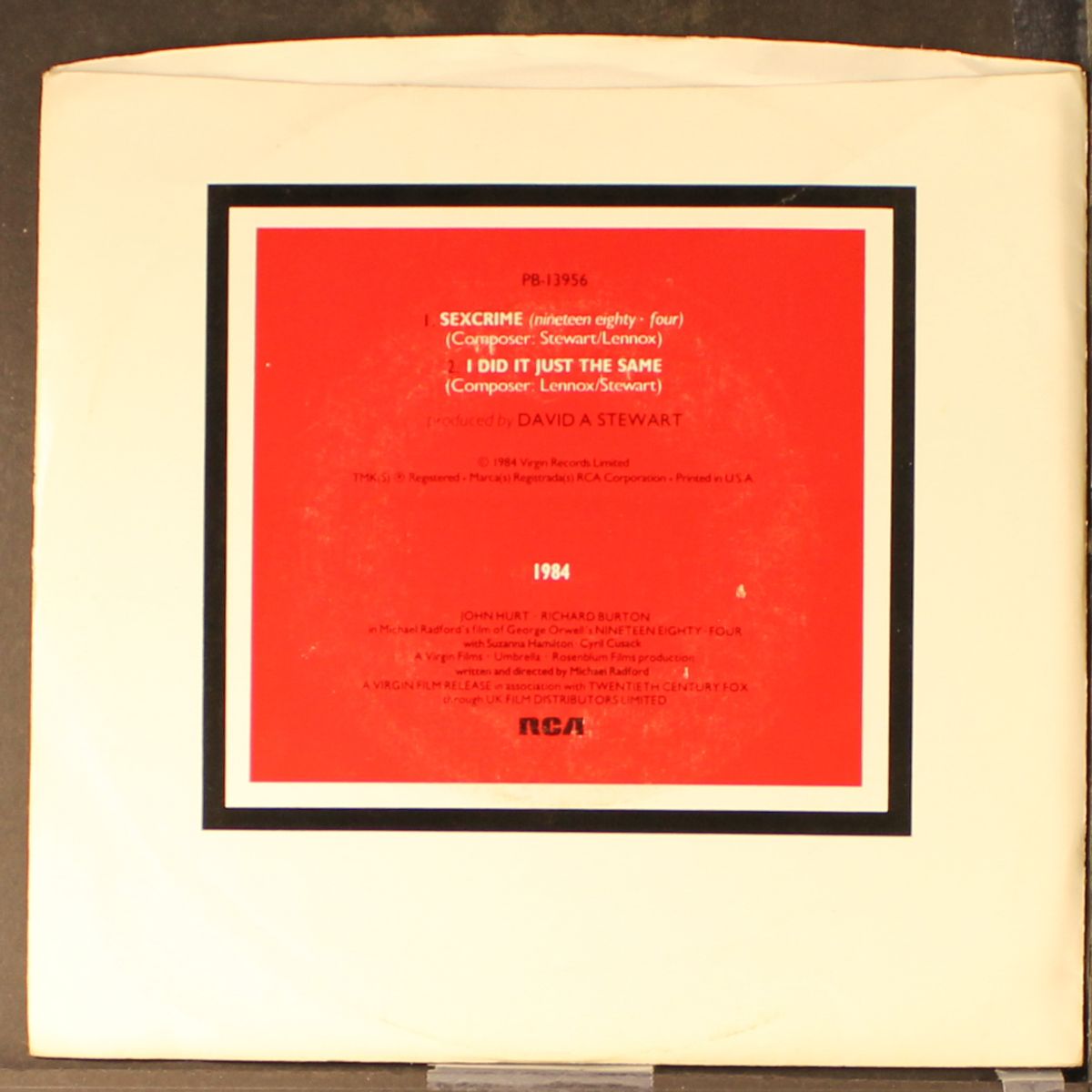 sexcrime / i did it all the same by EURYTHMICS