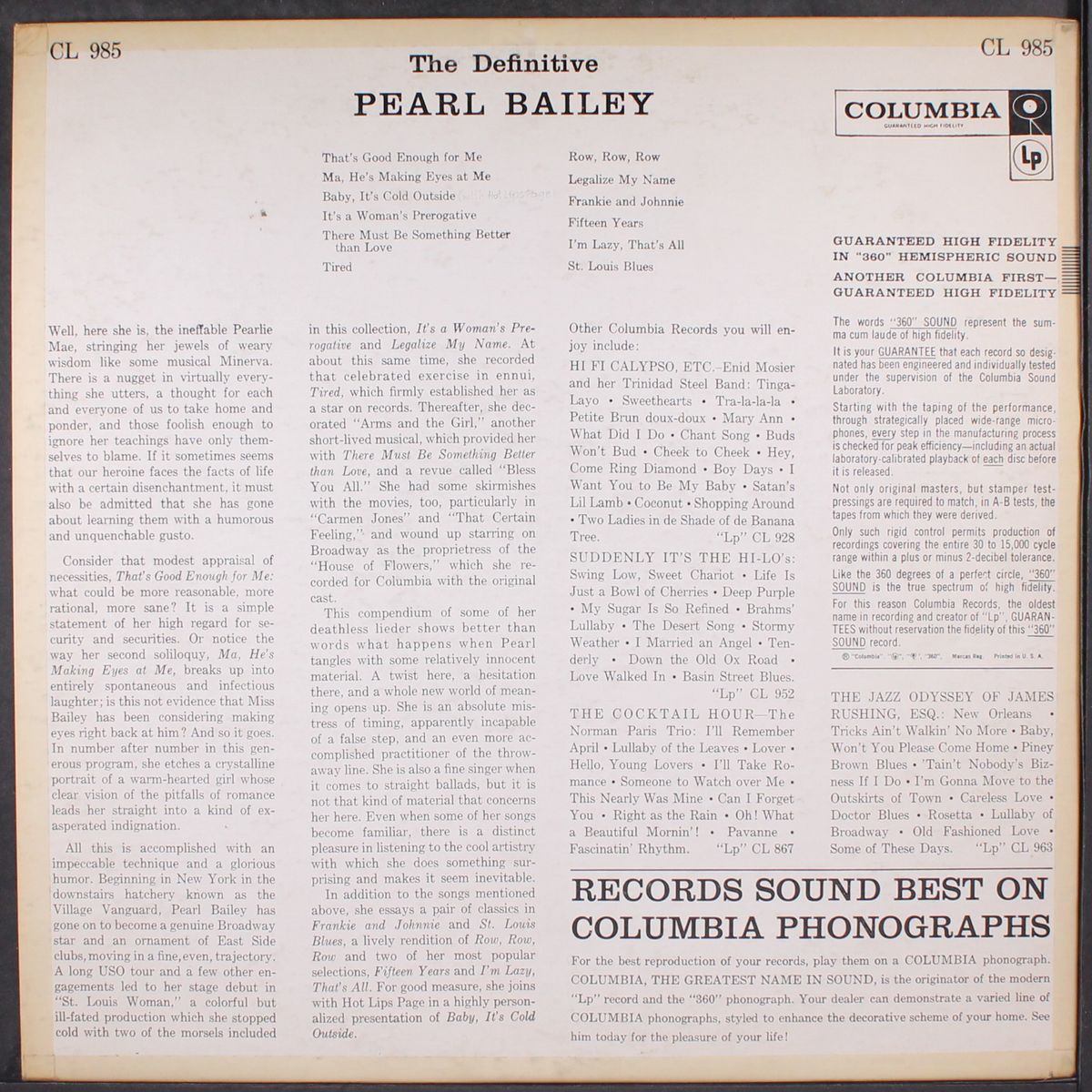 the definitive by PEARL BAILEY