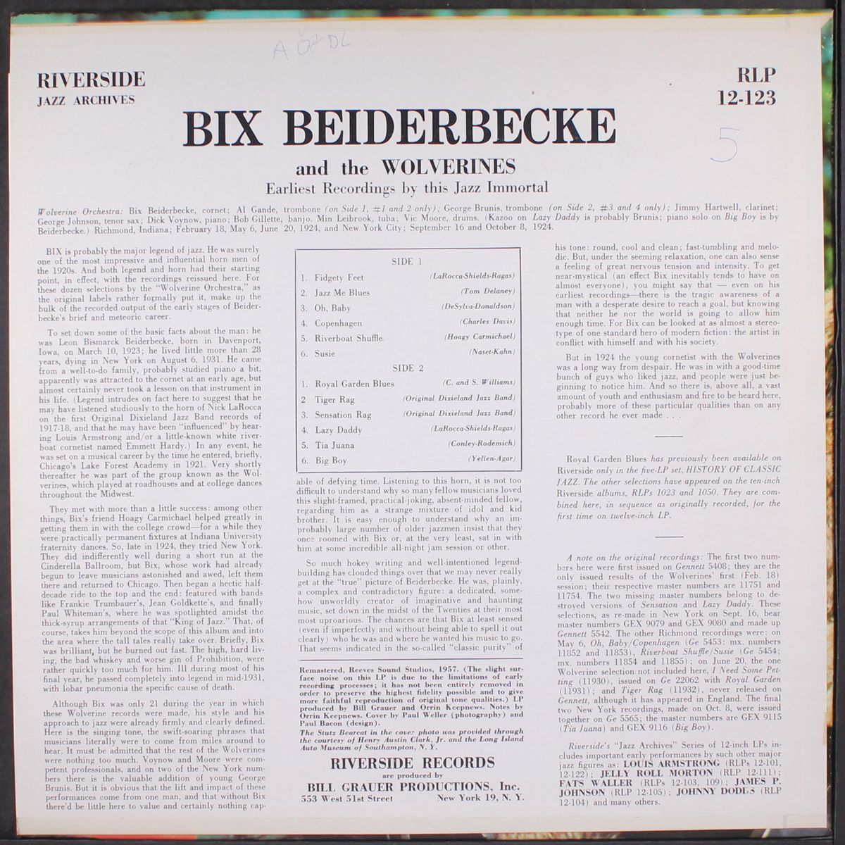 and the wolverines by BIX BEIDERBECKE