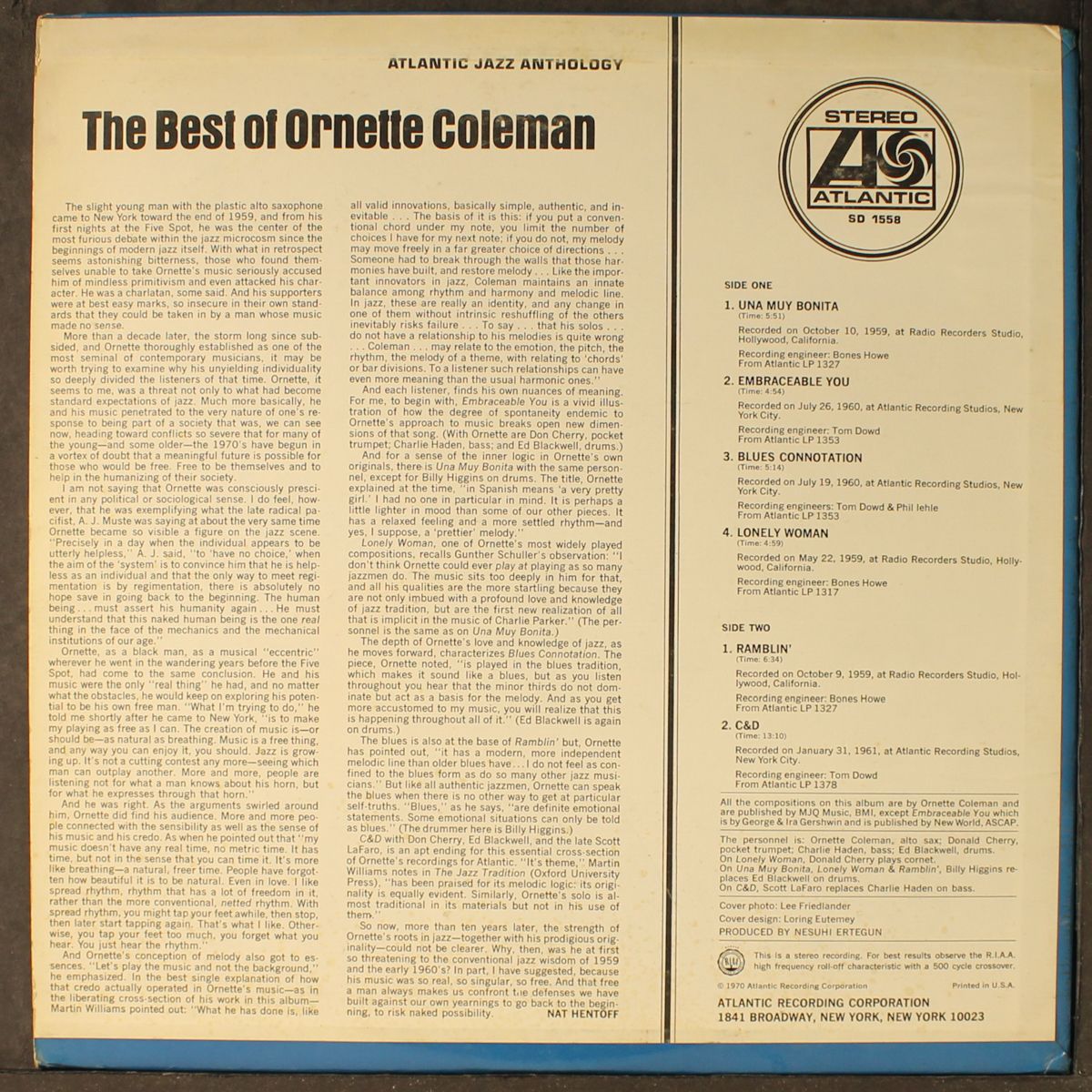 best of by ORNETTE COLEMAN