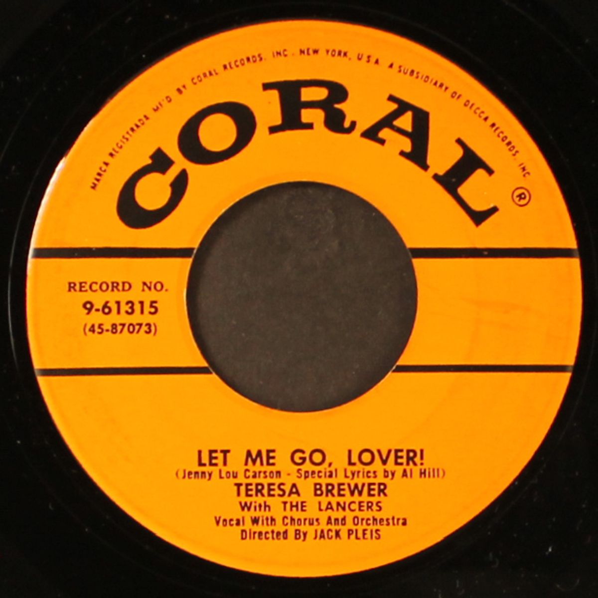 let me go, lover! by TERESA BREWER