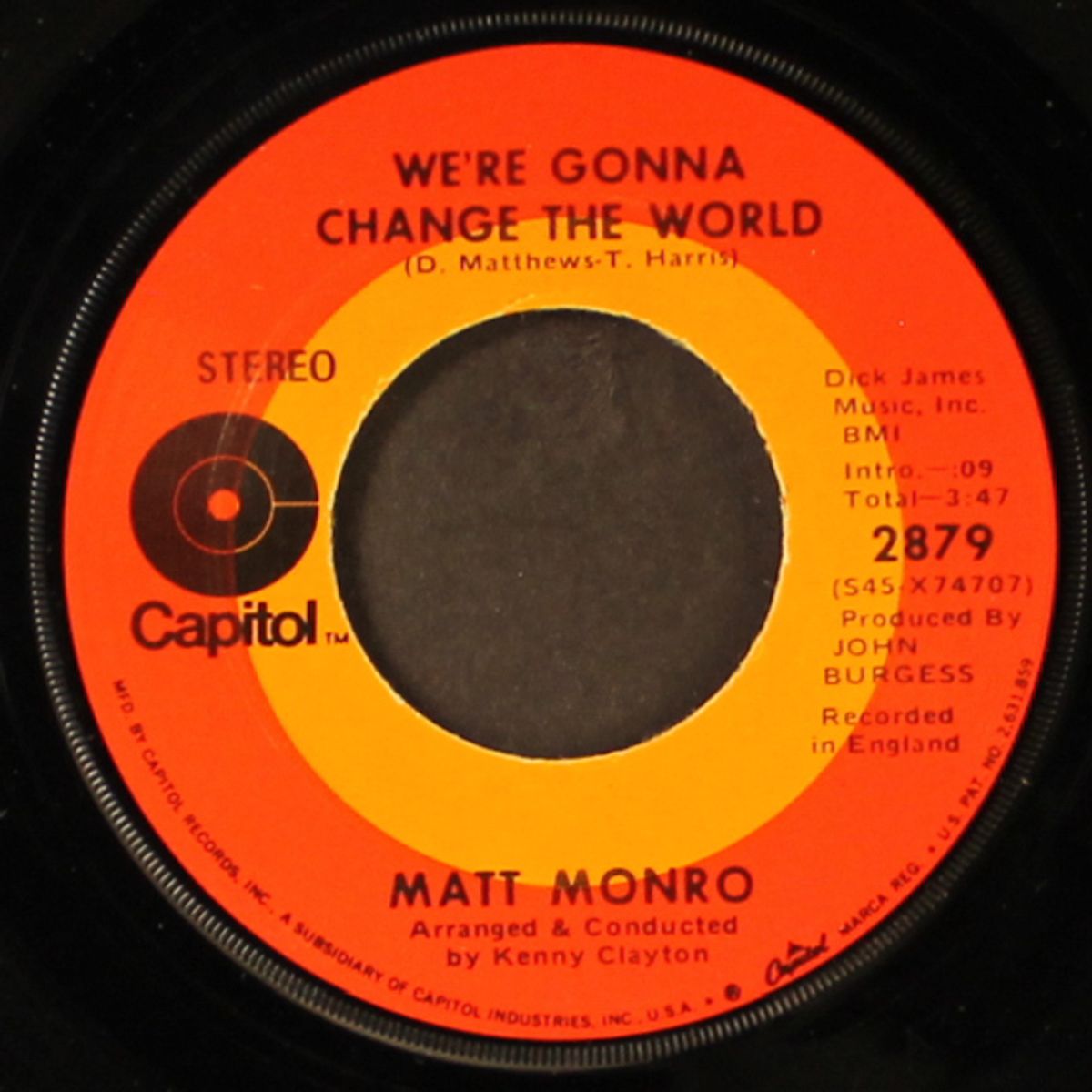 we're gonna change the world / he ain't heavy, he's my brother by MATT MONRO