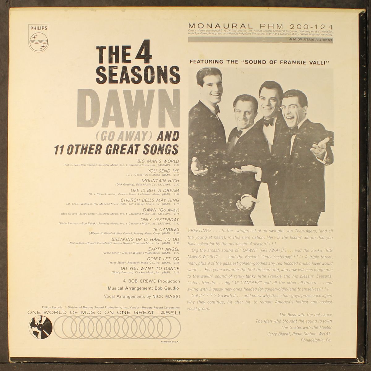 dawn (go away) by FOUR SEASONS