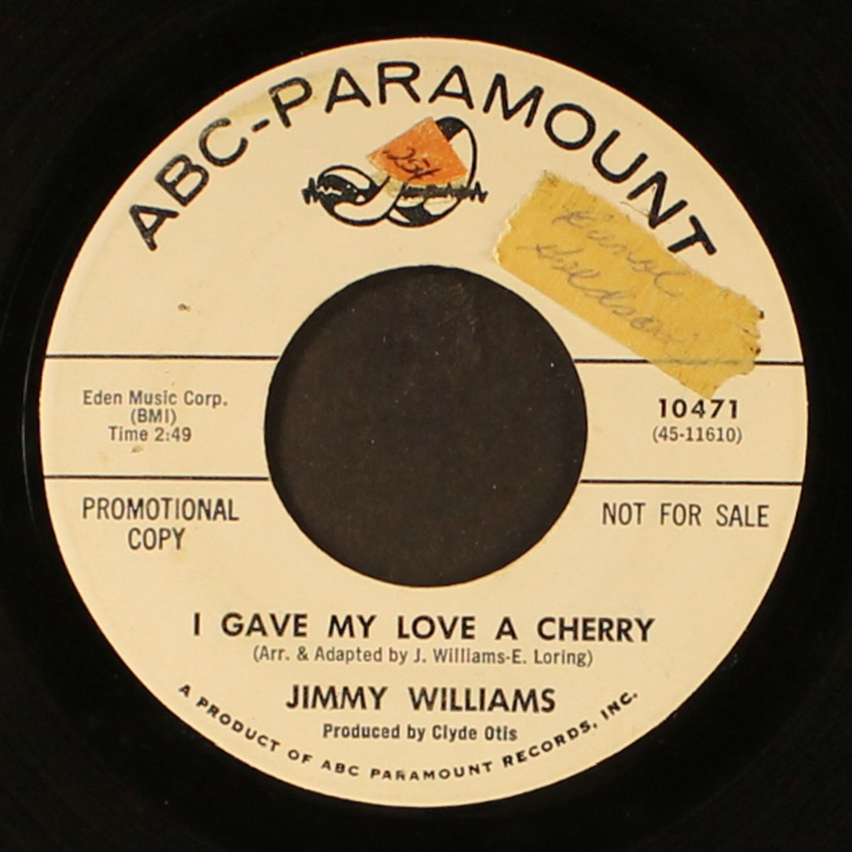 the half man / i gave my love a cherry by JIMMY WILLIAMS