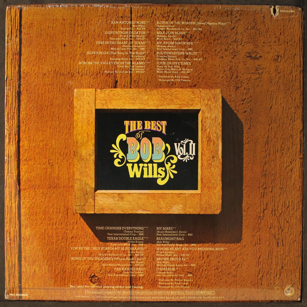 best of, vol. 2 by BOB WILLS