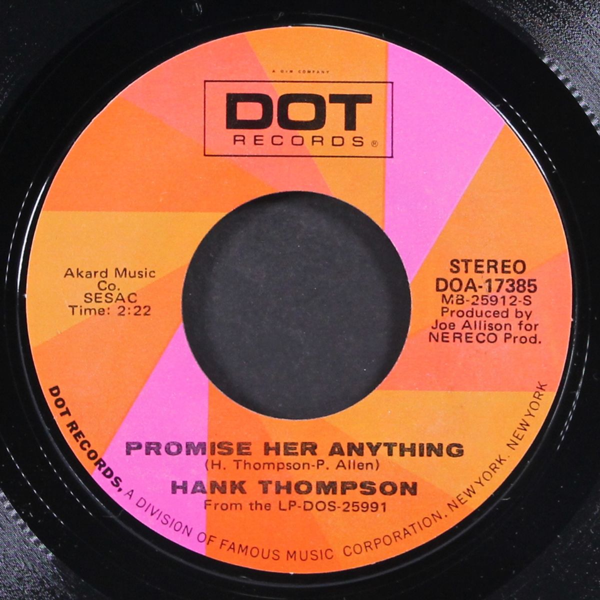 the mark of a heel / promise her anything by HANK THOMPSON