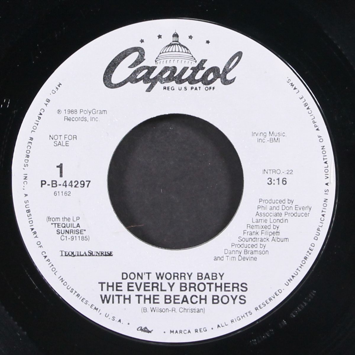 don't worry baby by EVERLY BROTHERS W/ BEACH BOYS
