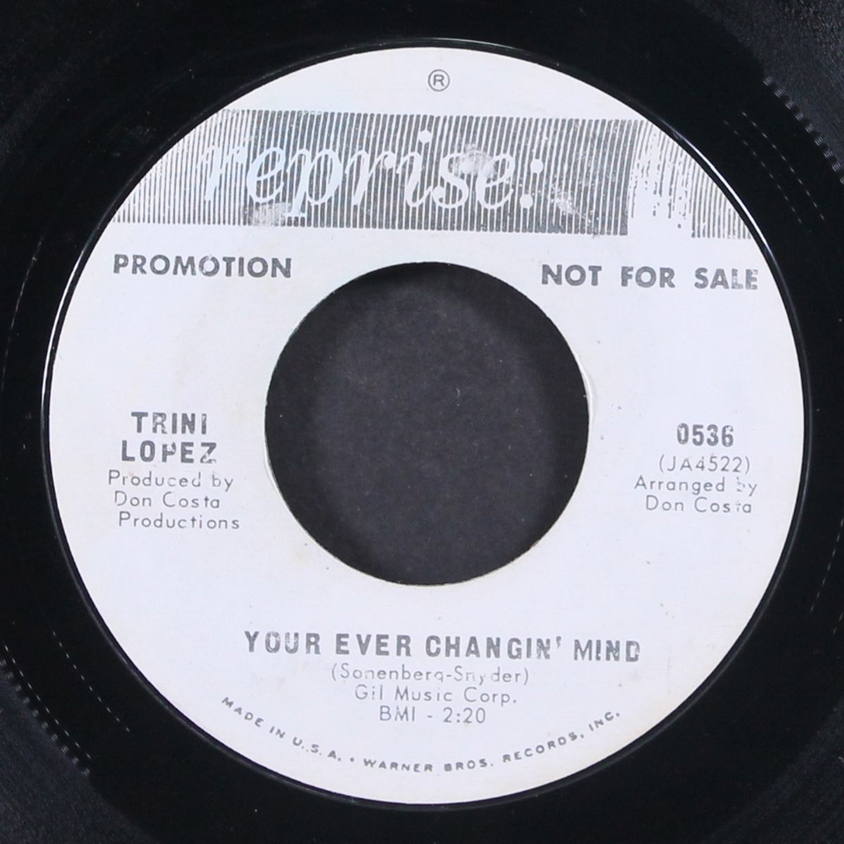takin' the back roads / your ever changin' mind by TRINI LOPEZ