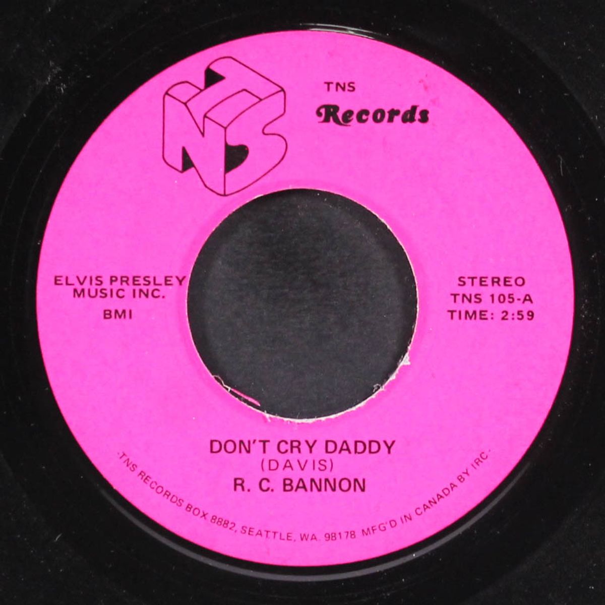 don't cry daddy / gotta get drunk by R.C. BANNON