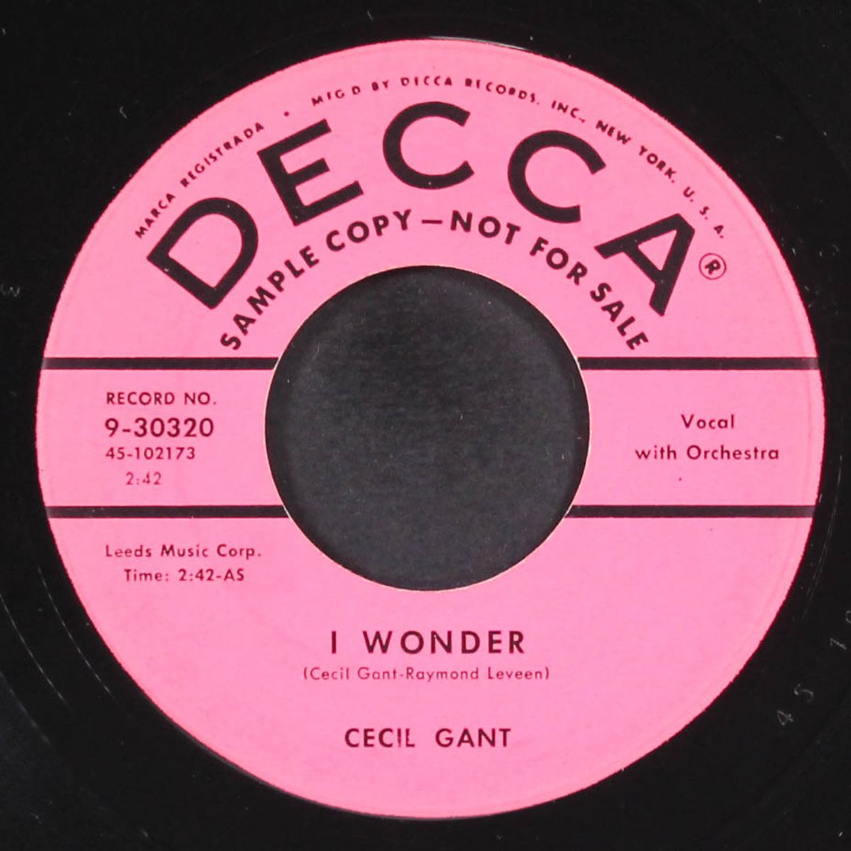 i wonder / cecil boogie by CECIL GANT