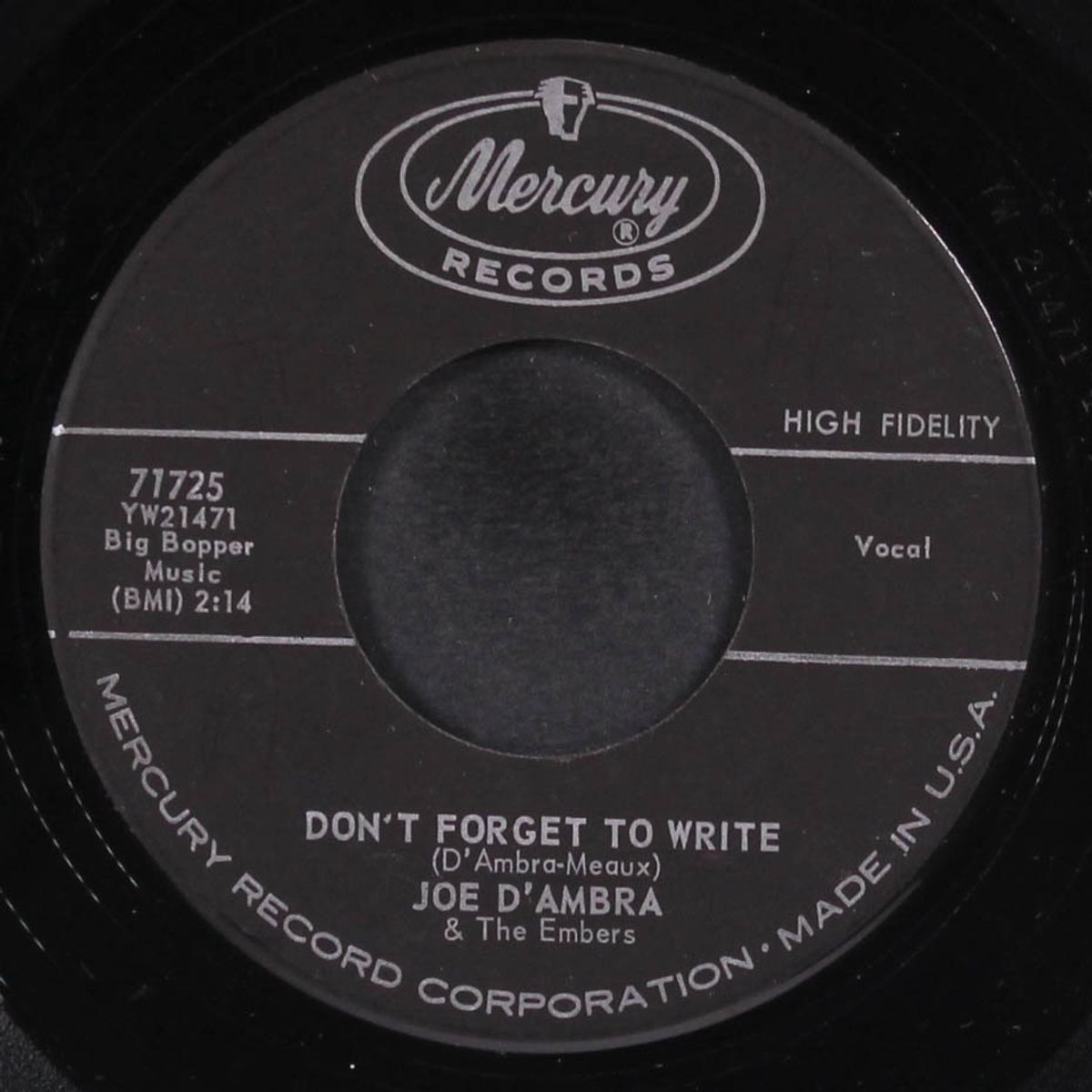 don't forget to write / please come home by JOE D'AMBRA & EMBERS