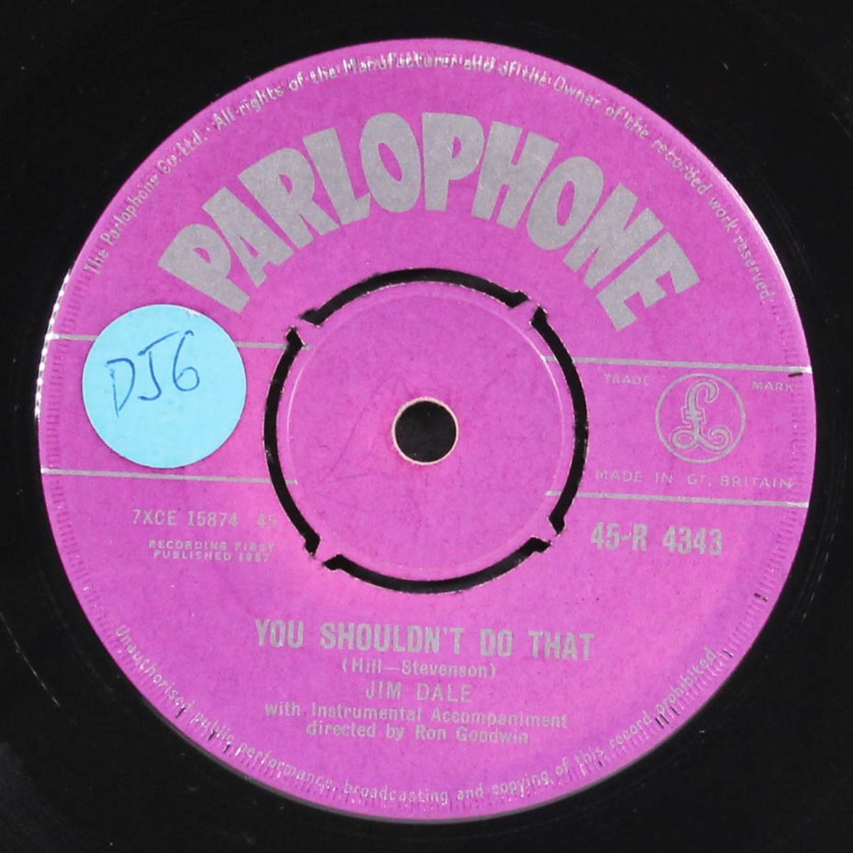 be my girl / you shouldn't do that by JIM DALE