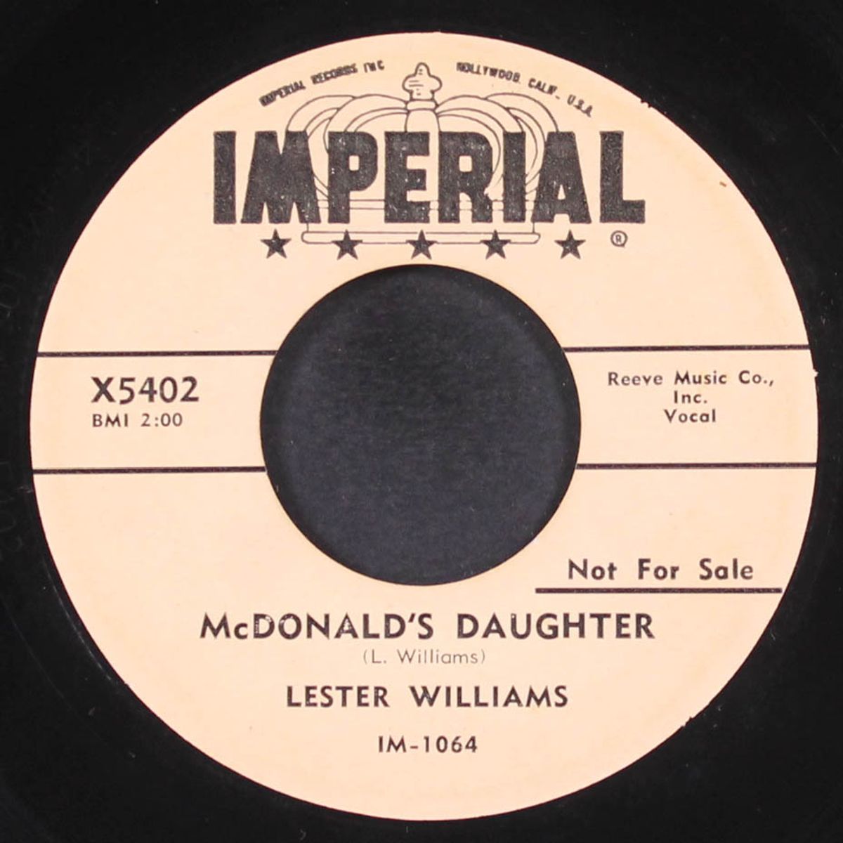 mcdonald's daughter / daddy loves you by LESTER WILLIAMS