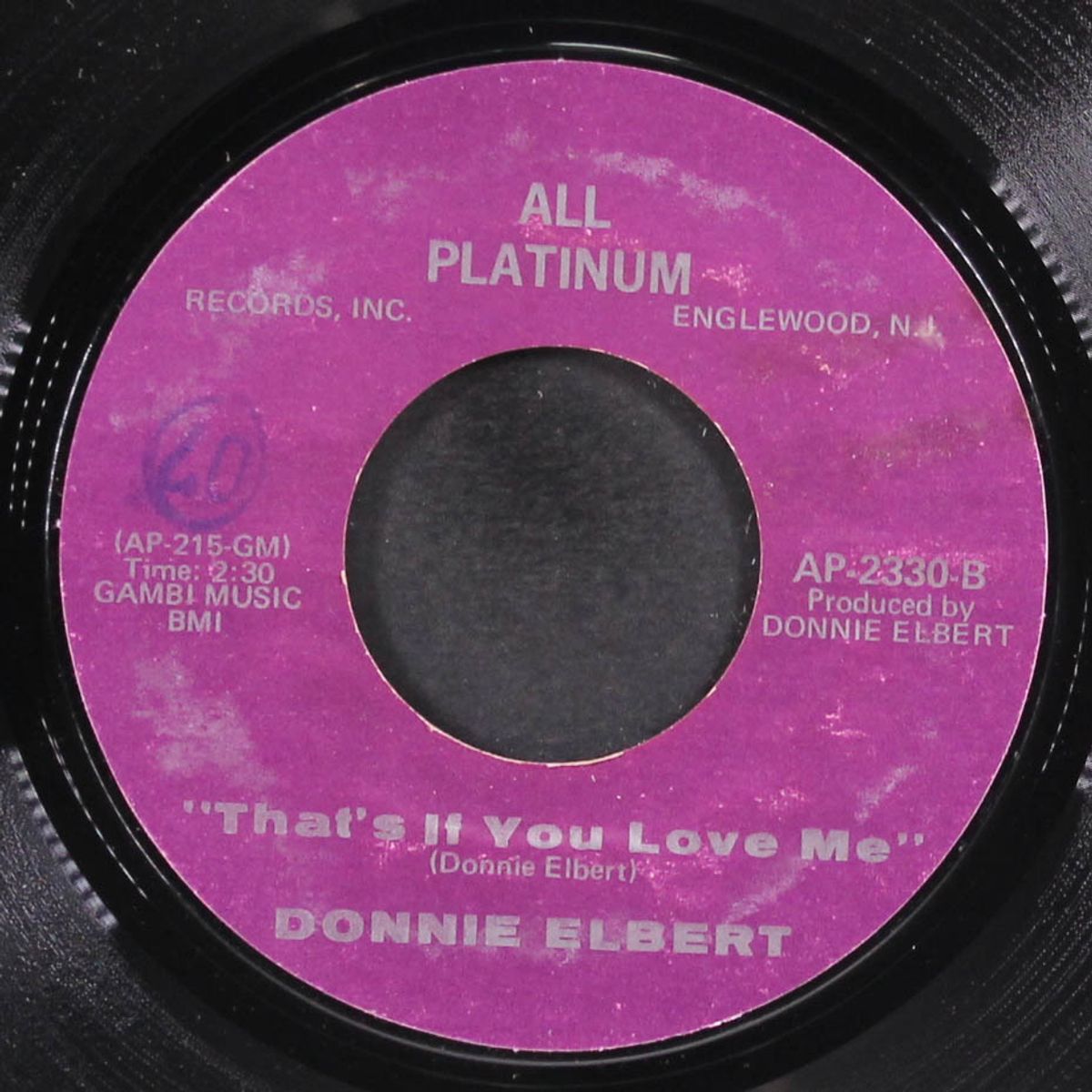 where did our love go / that's if you love me by DONNIE ELBERT