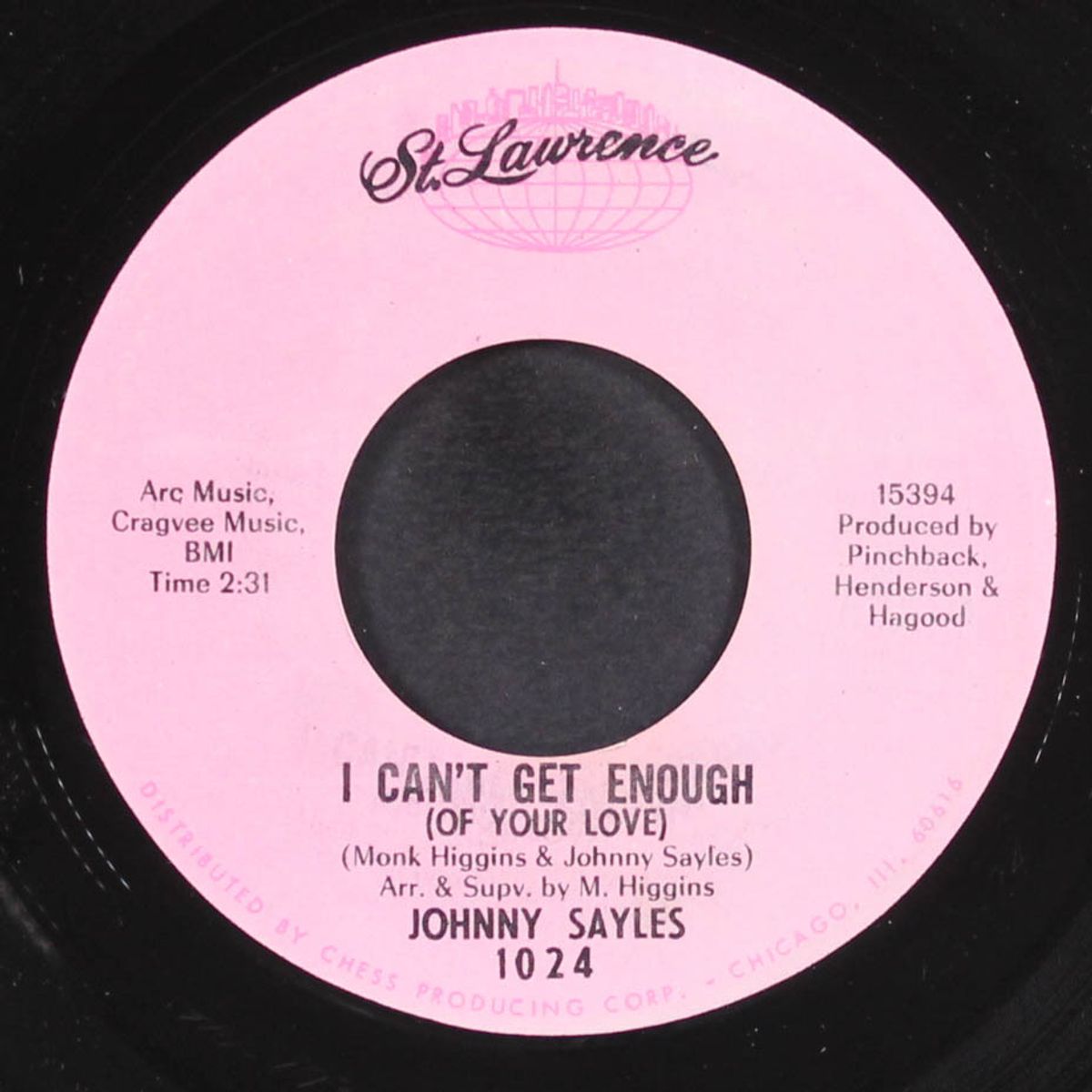 i can't get enough / hold my own baby by JOHNNY SAYLES