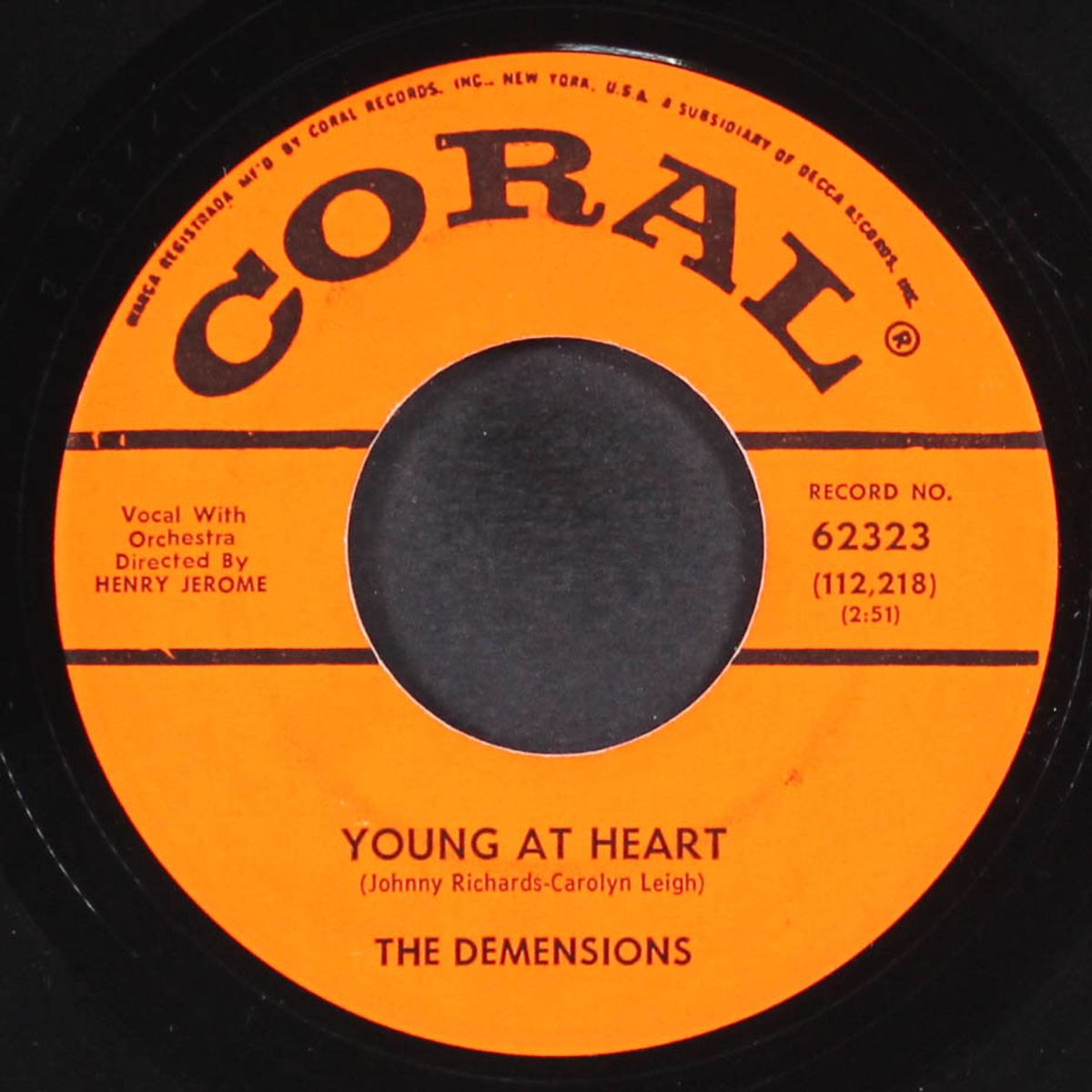 young at heart / your cheatin' heart by DEMENSIONS