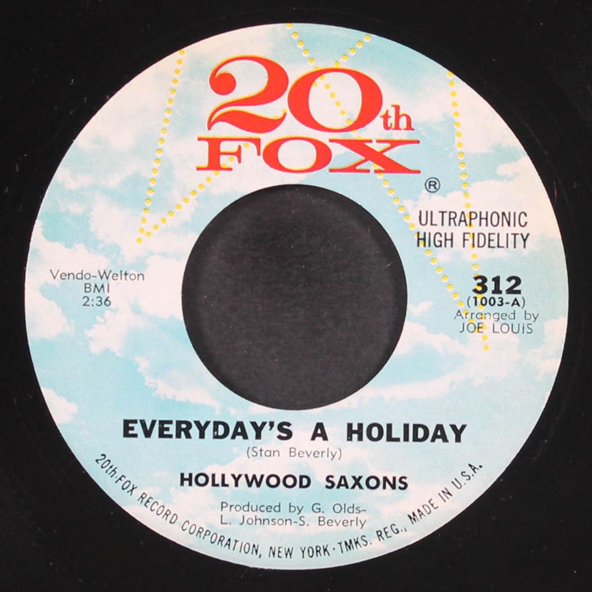 everyday's a holiday / l.a. lover by HOLLYWOOD SAXONS