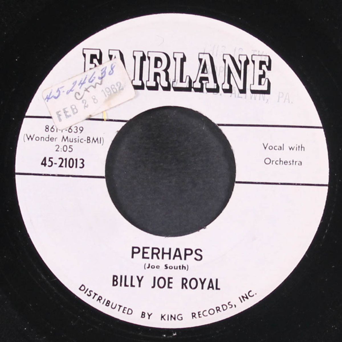 dark glasses / perhaps by BILLY JOE ROYAL
