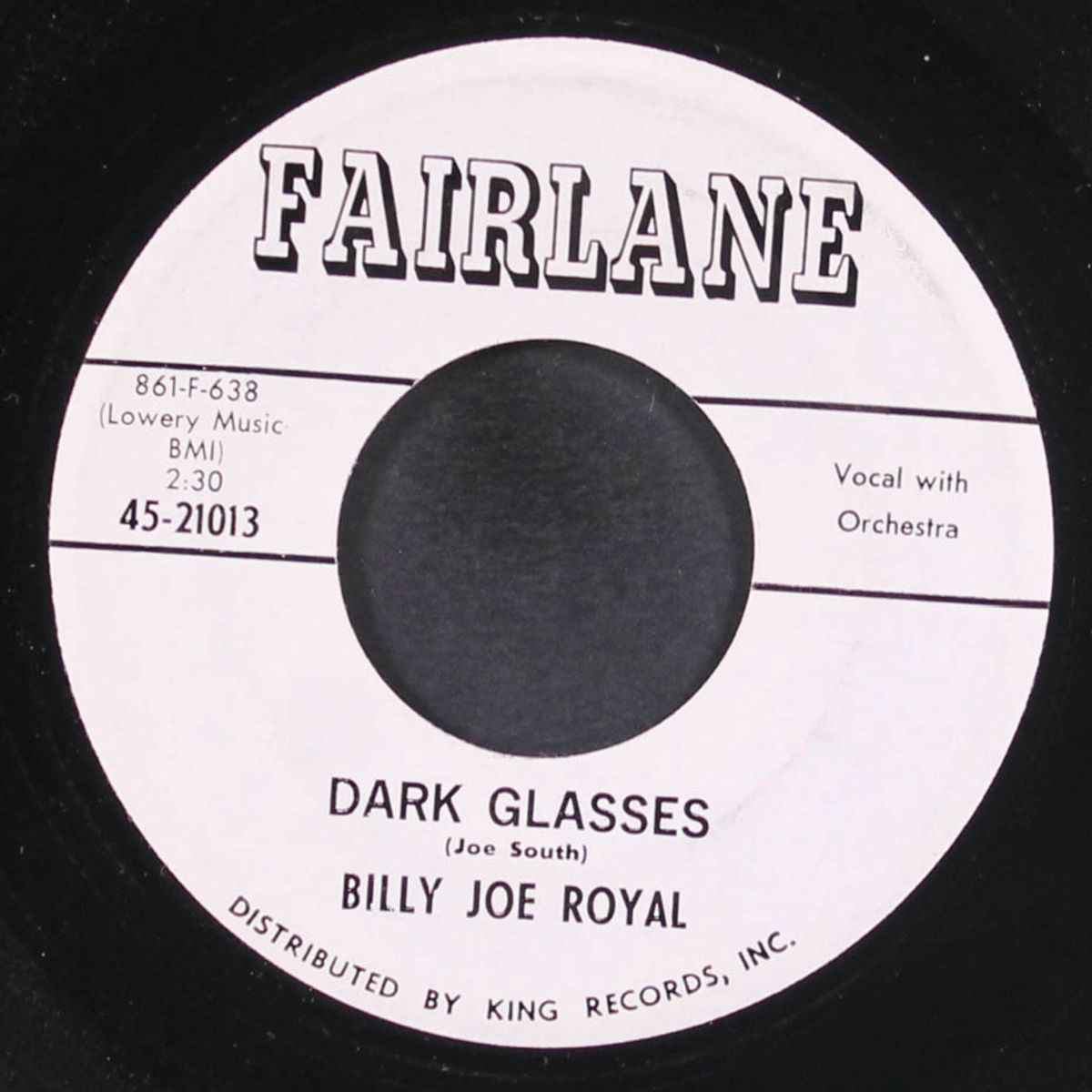 dark glasses / perhaps by BILLY JOE ROYAL
