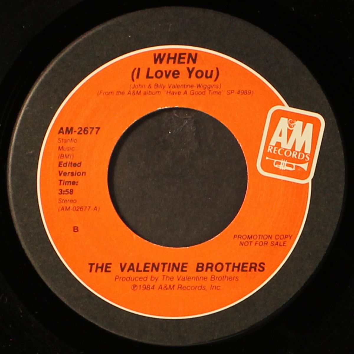 when (i love you) / same by VALENTINE BROTHERS