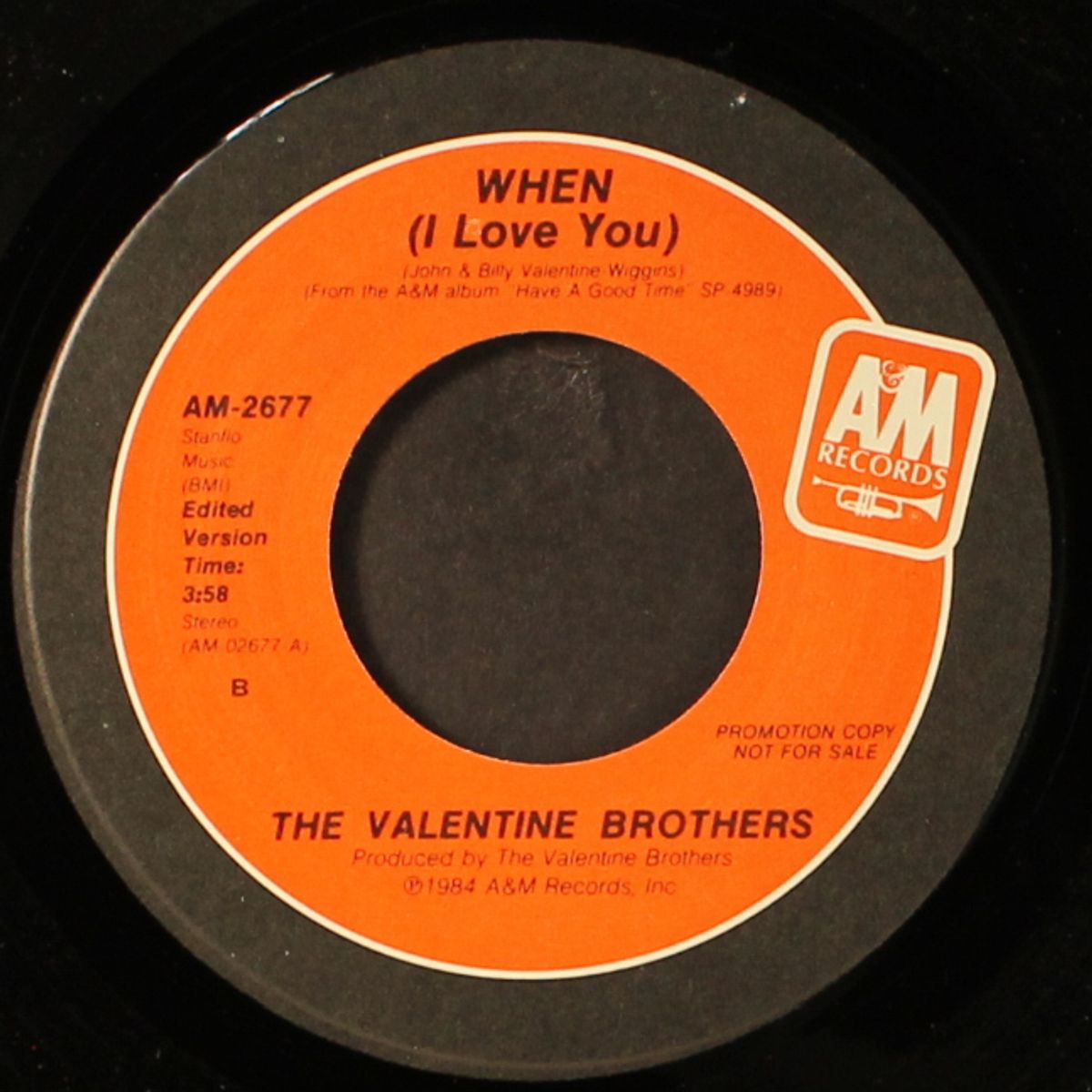 when (i love you) / same by VALENTINE BROTHERS