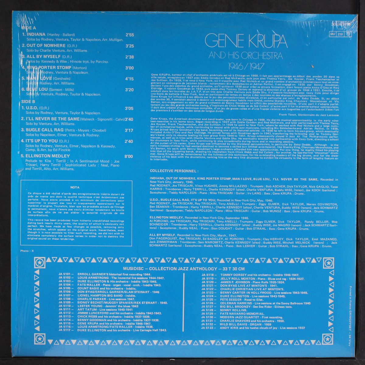 and his orchestra, 1946/1947 by GENE KRUPA