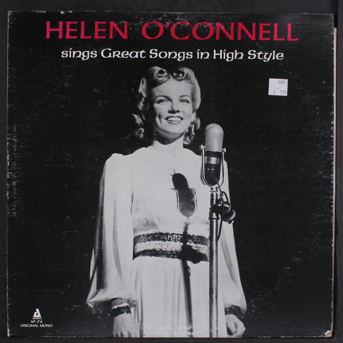 sings great songs in high style by HELEN O'CONNELL