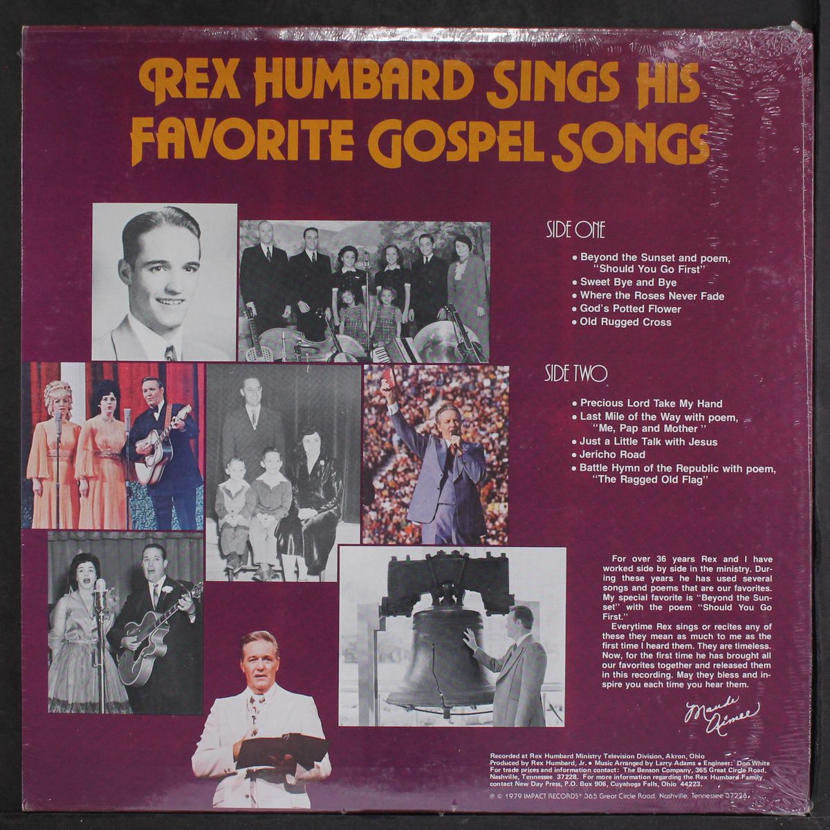 All Time Favorite Gospel Songs & Poems by REX HUBBARD | RBM