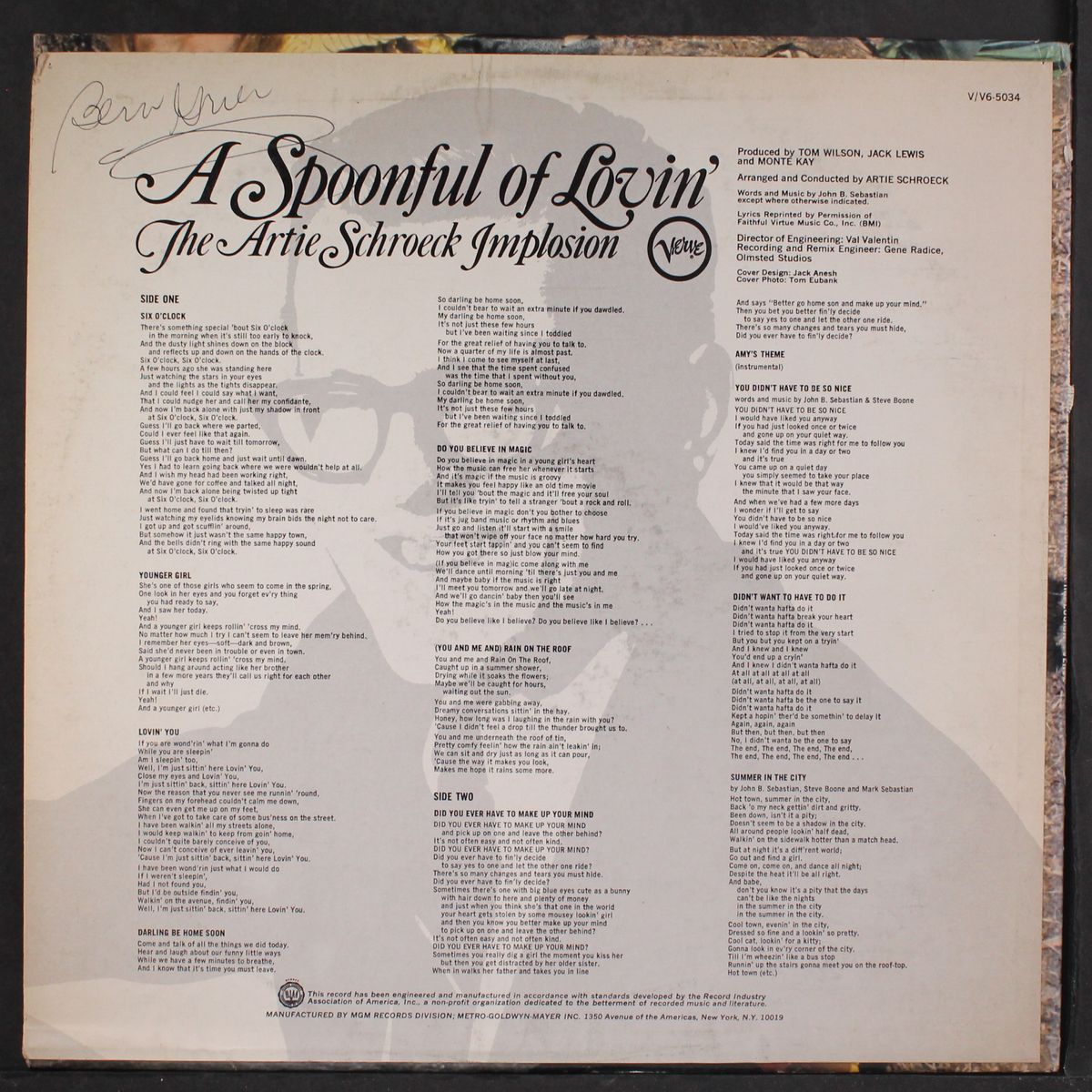 a spoonful of lovin' by ARTIE SCHROECK