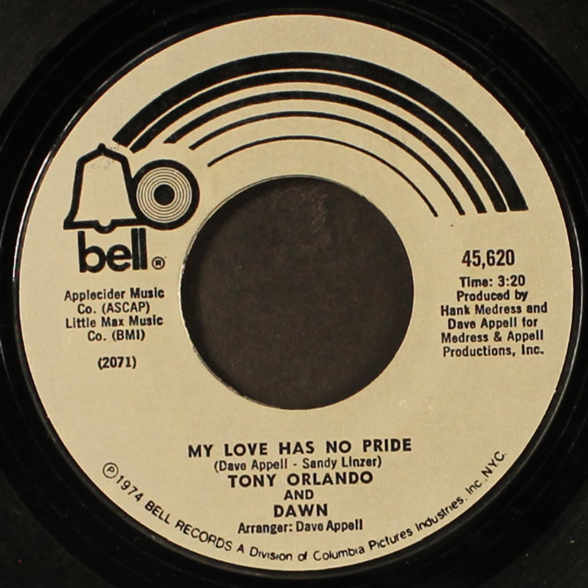 my love has no pride / look in my eyes pretty woman by TONY ORLANDO & DAWN