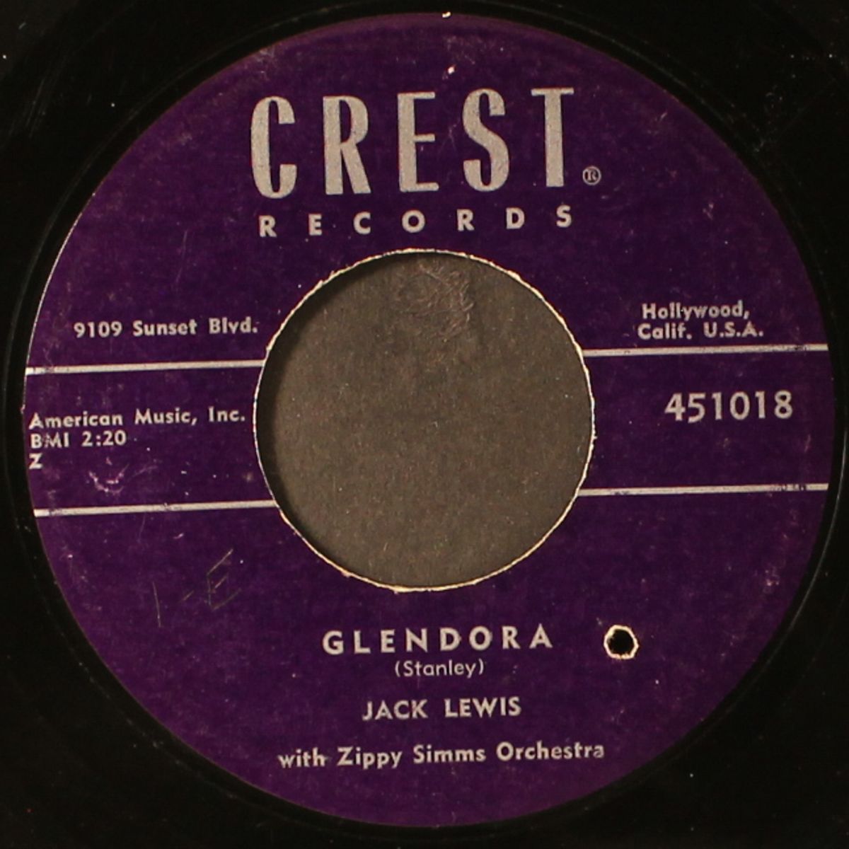 glendora / what about me by JACK LEWIS