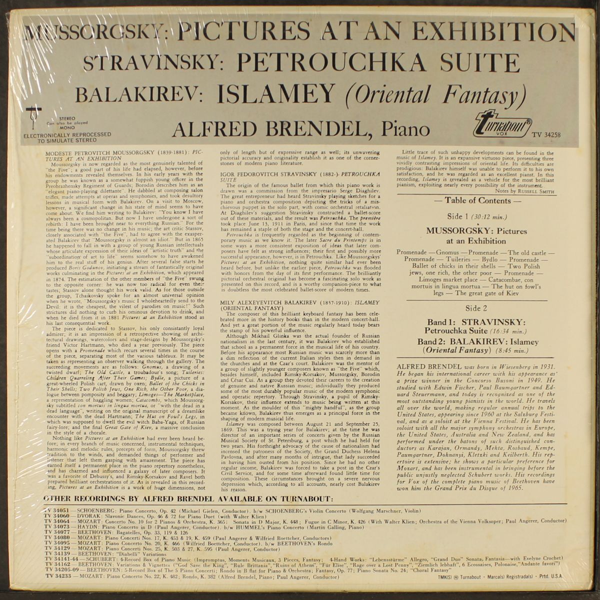 stravinsky: petrouchka suite by ALFRED BRENDEL