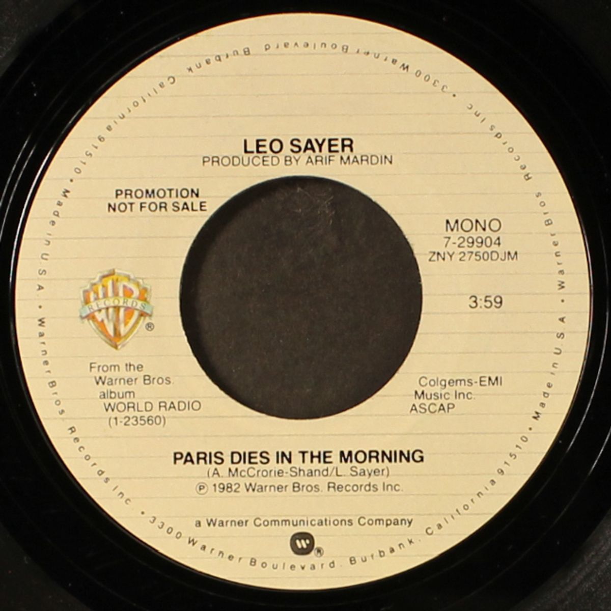 paris dies in the morning by LEO SAYER