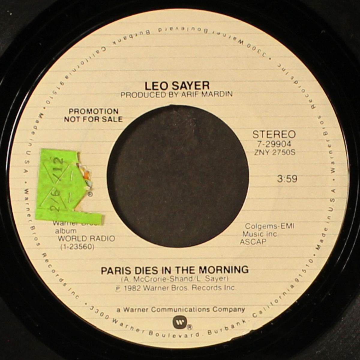paris dies in the morning by LEO SAYER