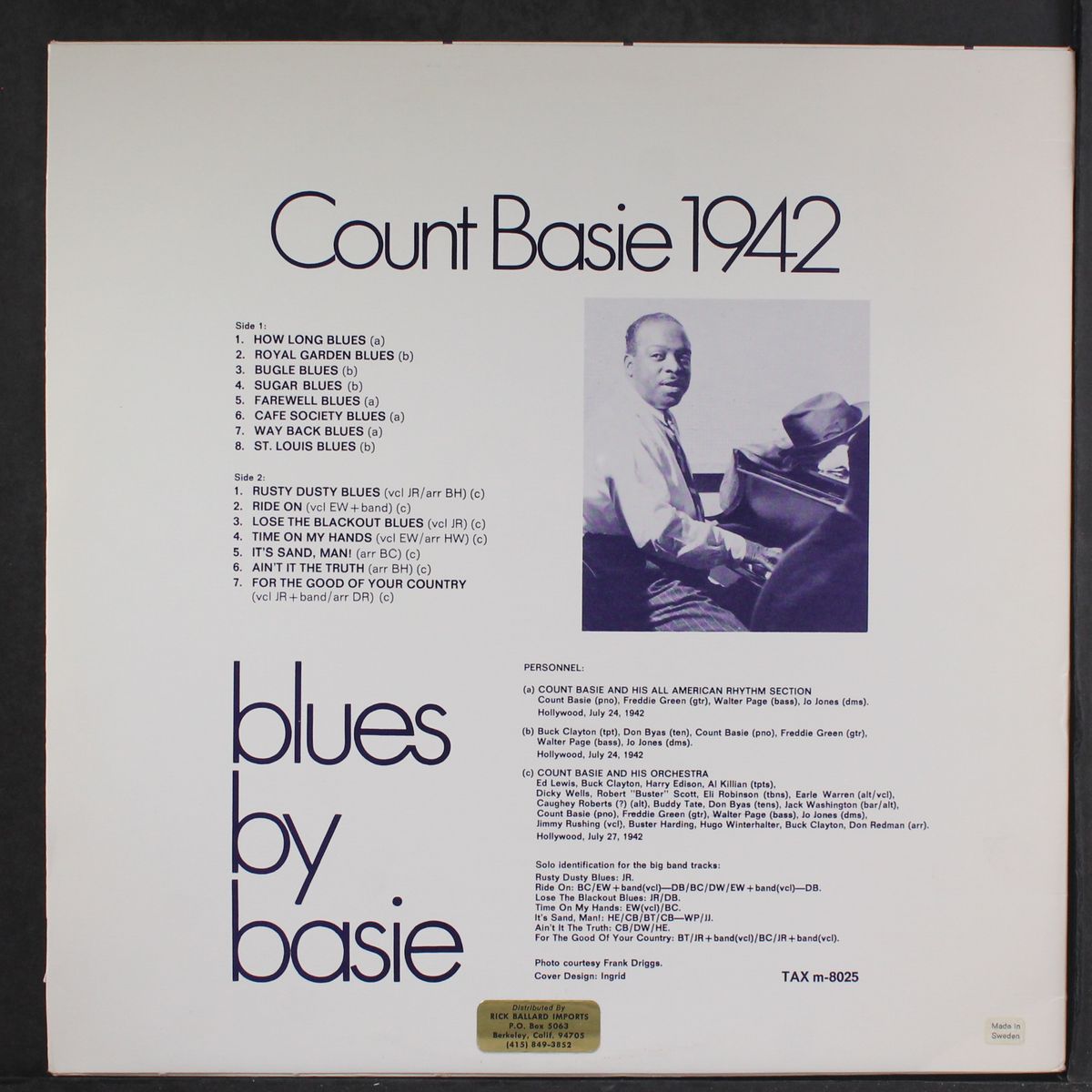 blues by basie 1942 by COUNT BASIE
