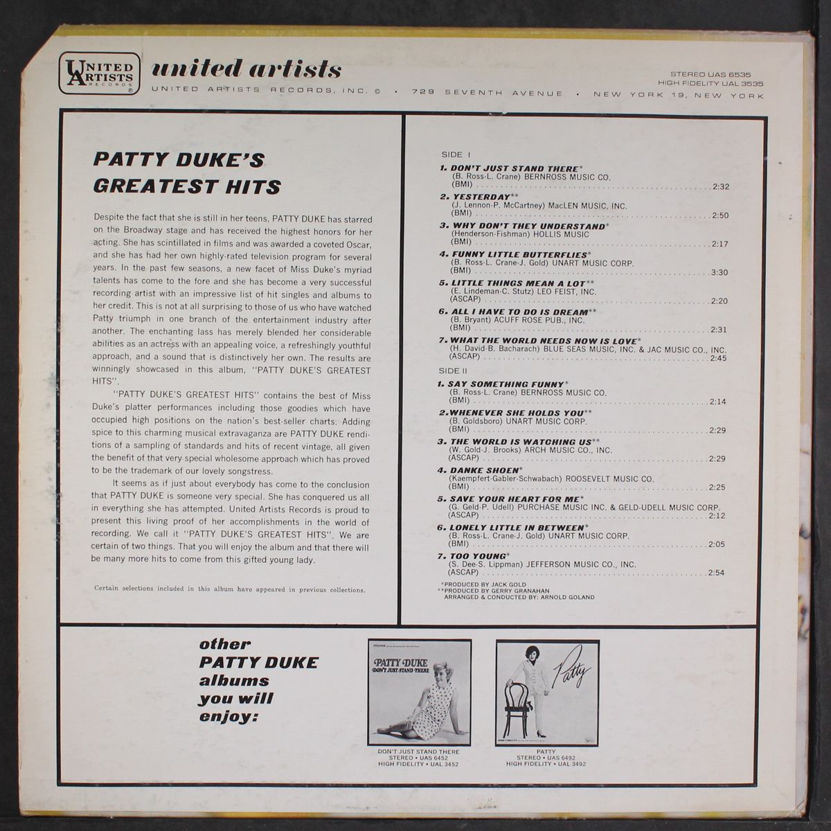 greatest hits by PATTY DUKE