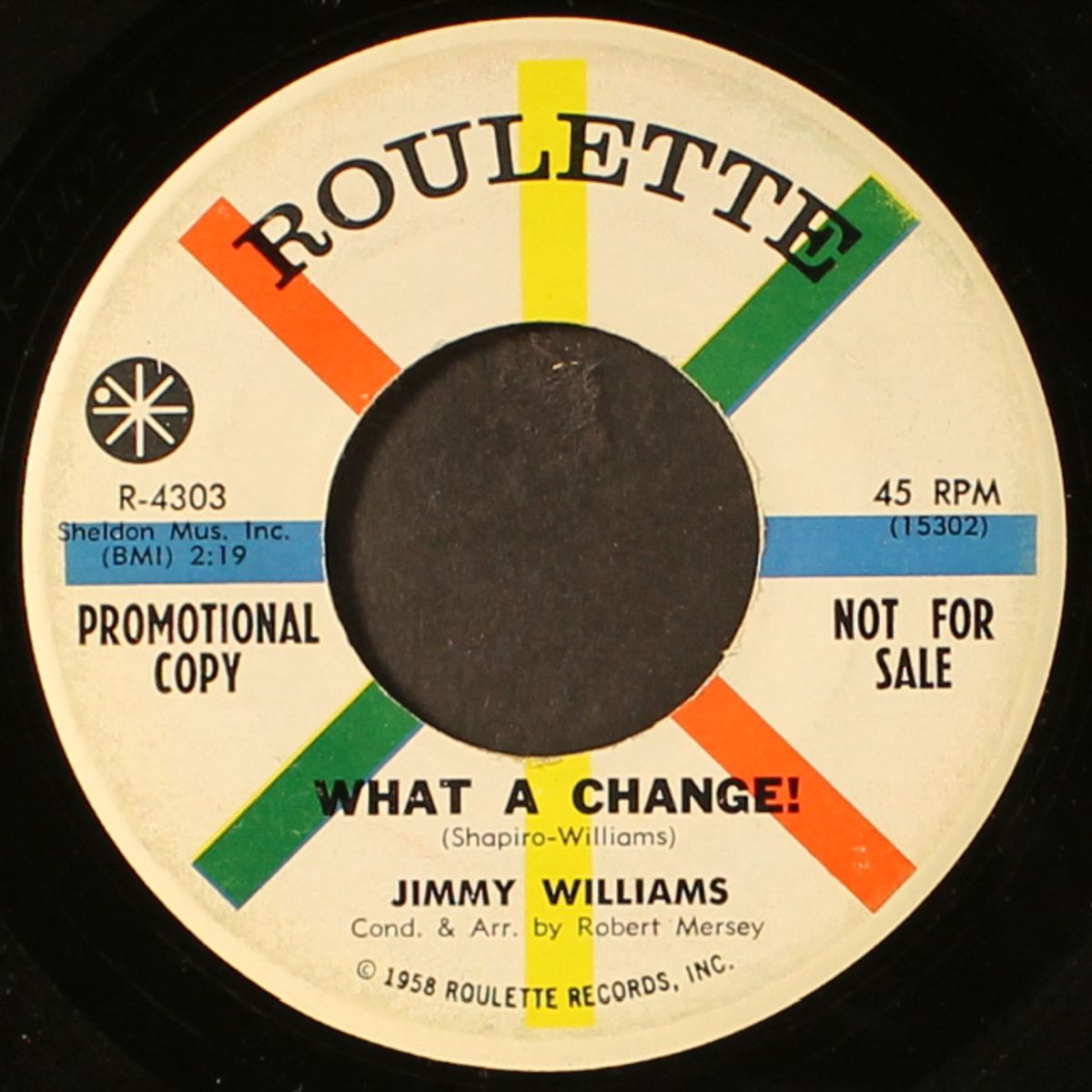 what a change / there is no doubt by JIMMY WILLIAMS