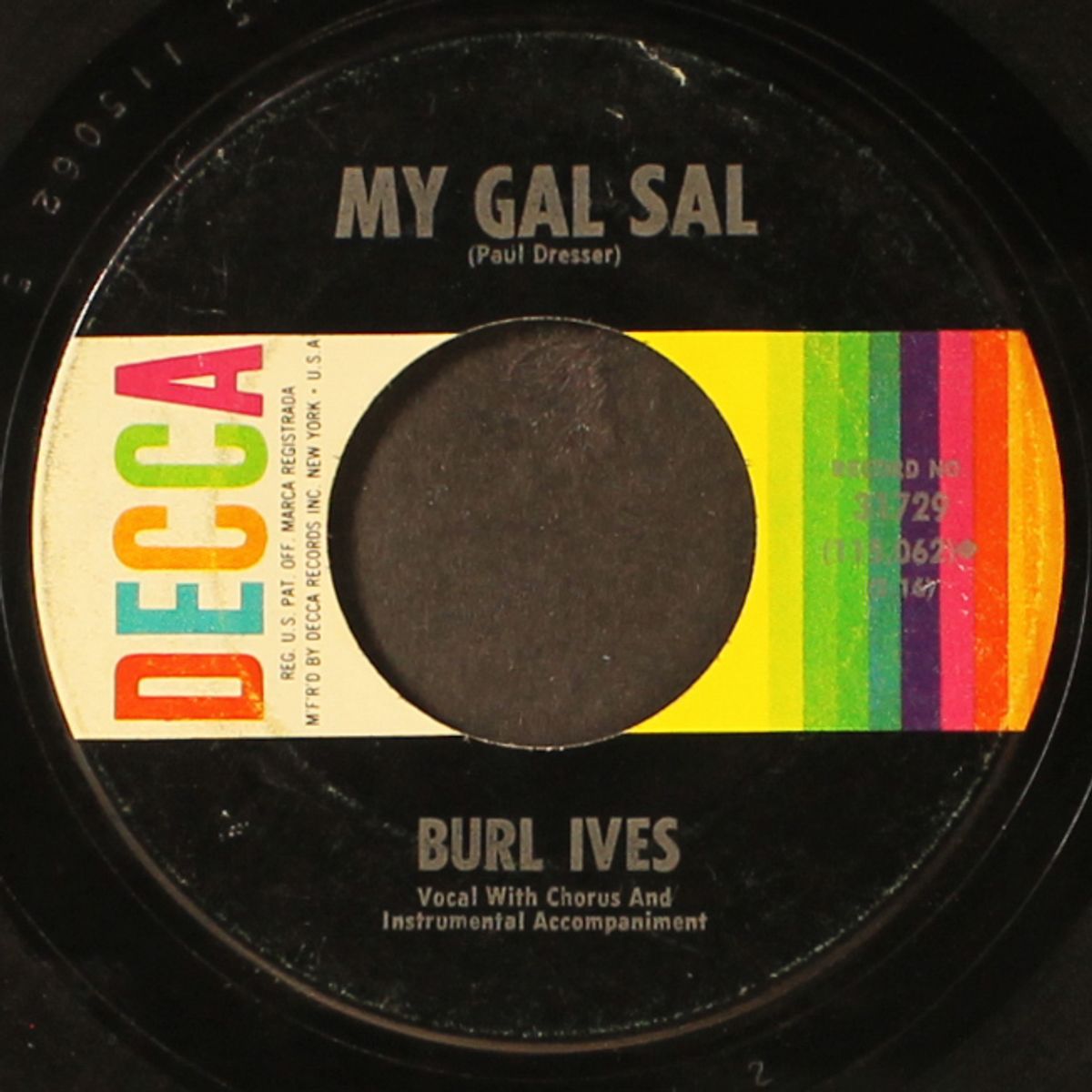 my gal sal by BURL IVES