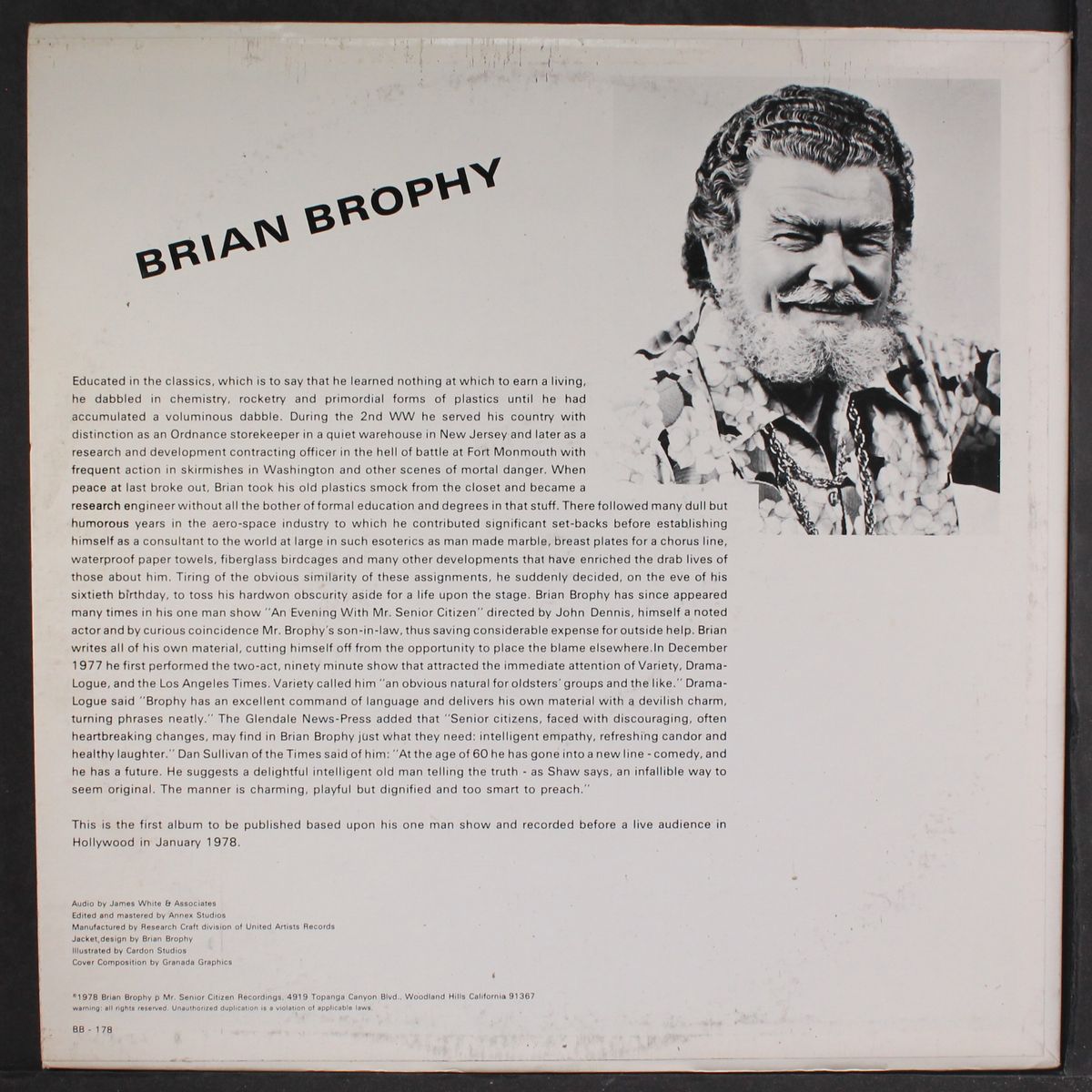mr. senior citizen by BRIAN BROPHY