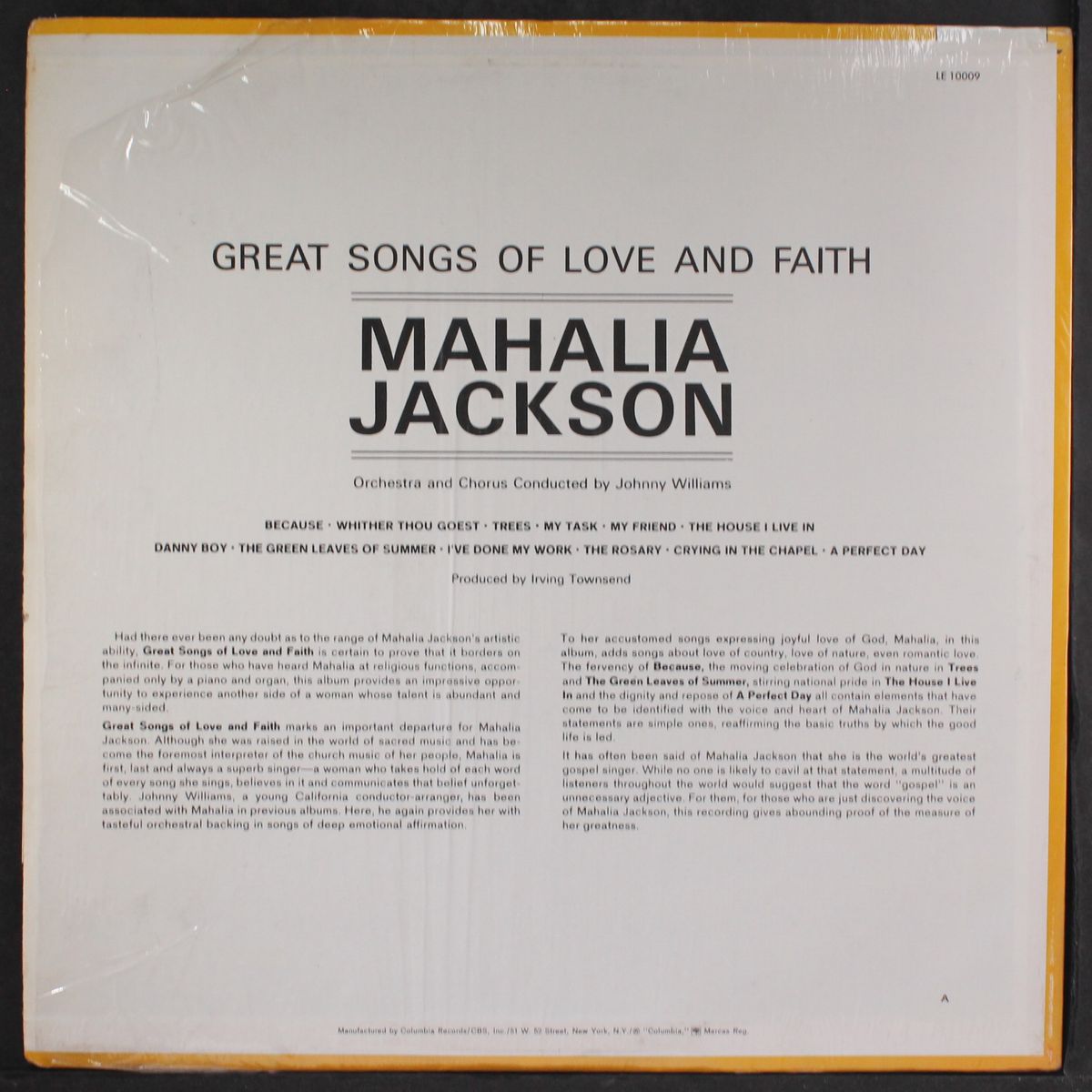 great songs of love & faith by MAHALIA JACKSON
