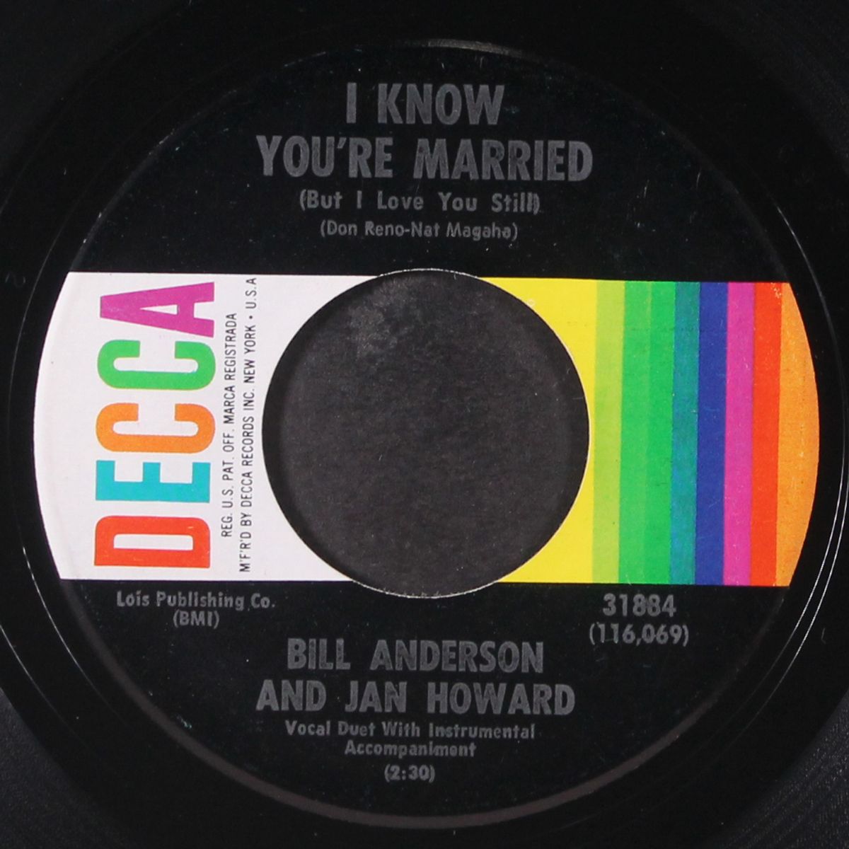 i know you're married / time out by BILL ANDERSON & JAN HOWARD