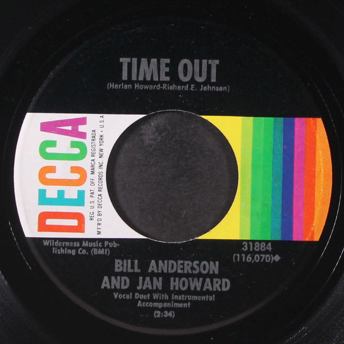 i know you're married / time out by BILL ANDERSON & JAN HOWARD